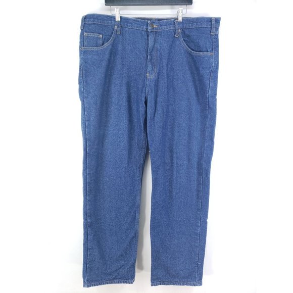 RK Brand Flannel Lined Jeans Men's Size 42x32 - Picture 1 of 11